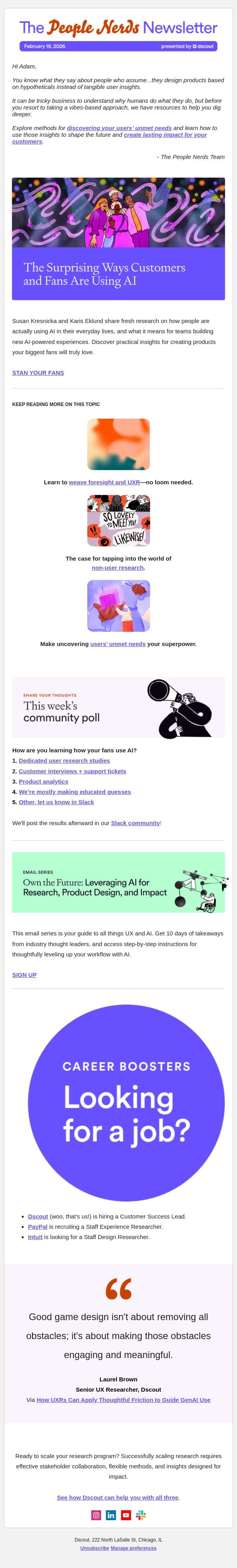 Go deep with your user insights email from dscout screenshot
