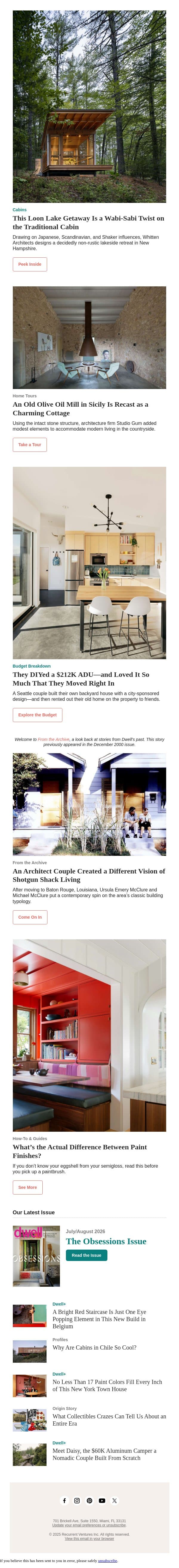 This Sicilian Cottage Was Once an Old Olive Mill email from Dwell screenshot