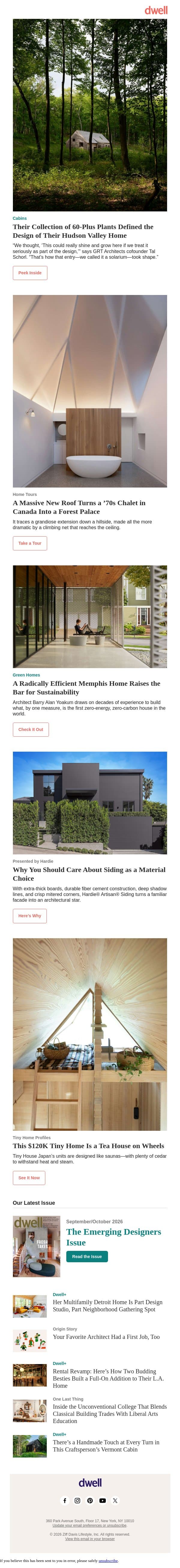 The Owners’ Plant Collection Defined Their Hudson Valley Home’s Design email from Dwell screenshot