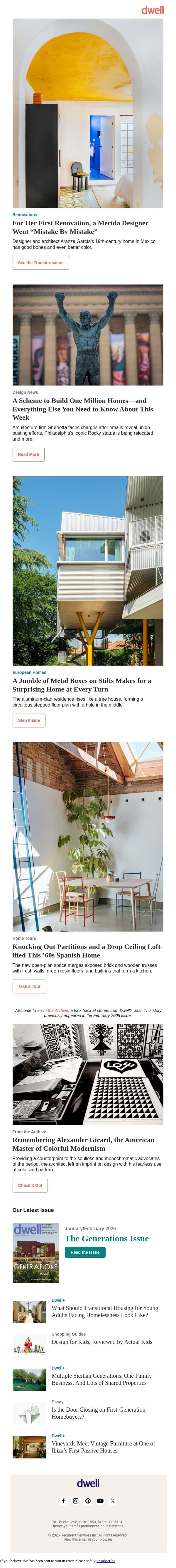 “Mistakes” Are the Guideposts for this Mexican Home’s Renovation email from Dwell screenshot