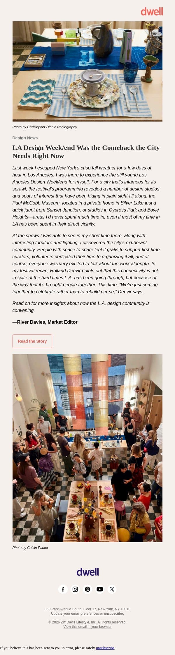 LA Design Week/end Was the Comeback the City Needs Right Now email from Dwell screenshot