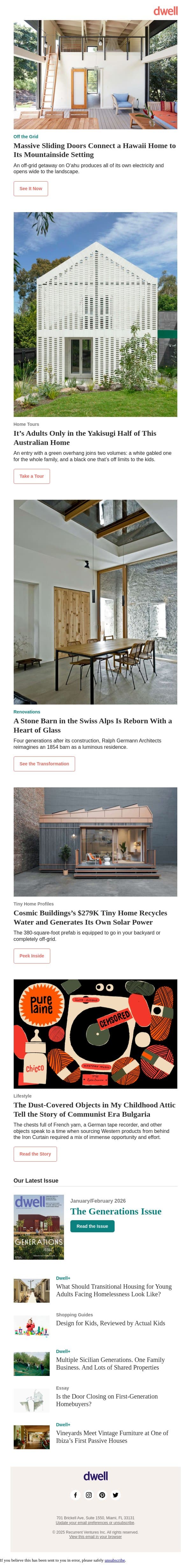 It’s Adults Only in the Yakisugi Half of This Australian Home email from Dwell screenshot