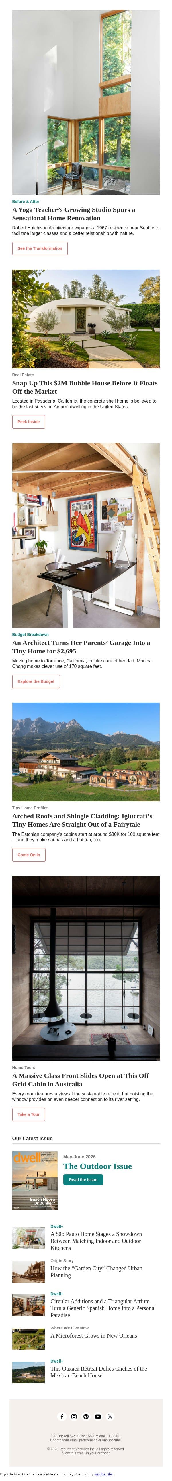 The Last Airform Bubble House in the U.S. Is on the Market for $2M email from Dwell screenshot