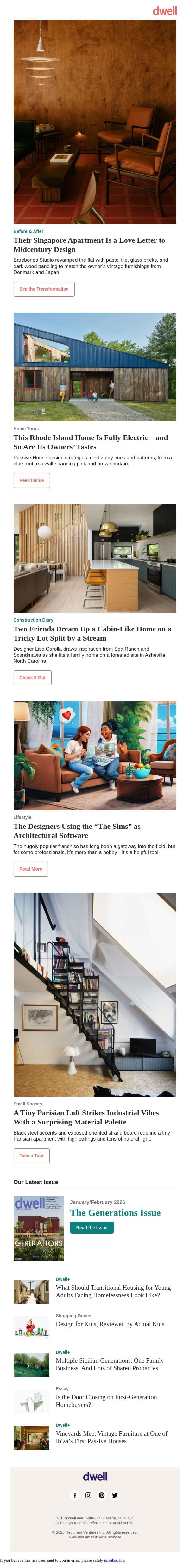 Their Singapore Apartment Is a Love Letter to Midcentury Design email from Dwell screenshot