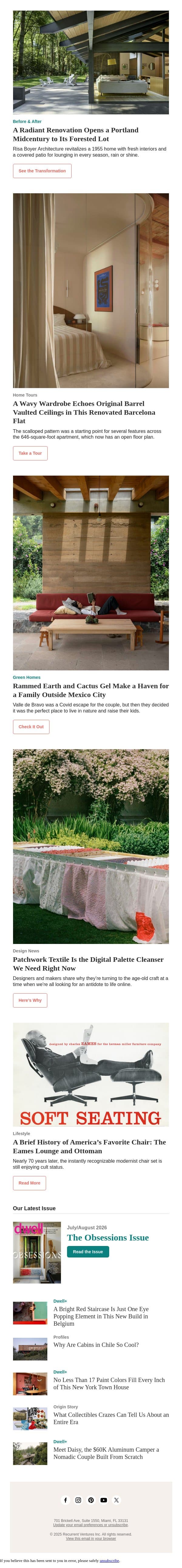 Patchwork Textile Is the Digital Palette Cleanser We Need Right Now email from Dwell screenshot