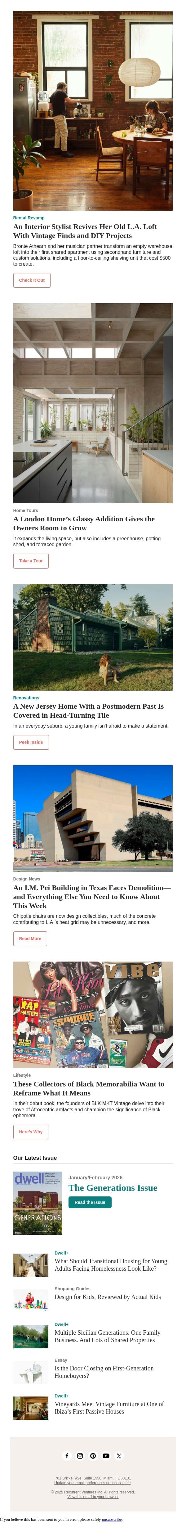 These Collectors of Black Memorabilia Want to Reframe What It Means email from Dwell screenshot
