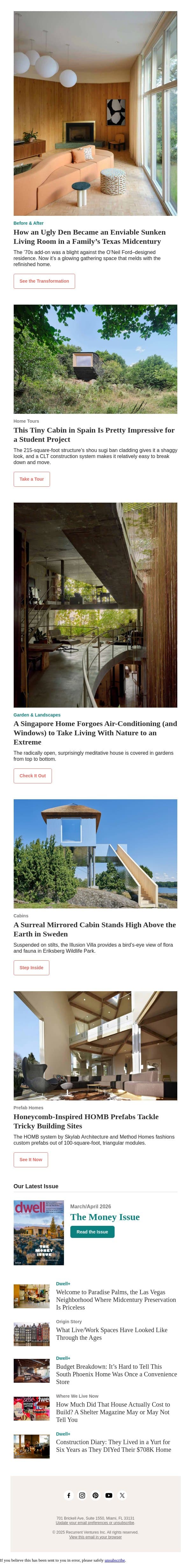 This Tiny Cabin Is Pretty Impressive for a Student Project email from Dwell screenshot