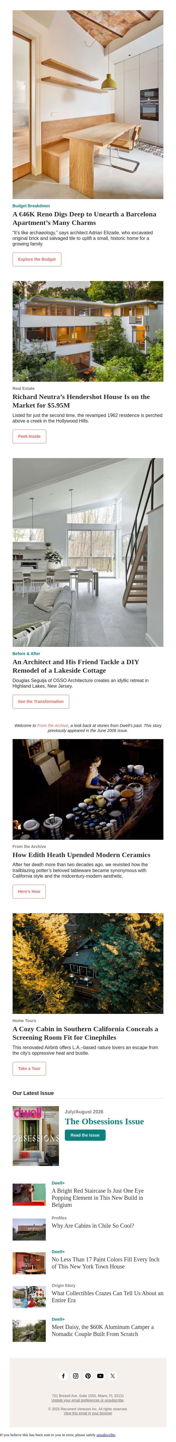 Richard Neutra’s Hendershot House Is on the Market For the Second Time Ever email from Dwell screenshot