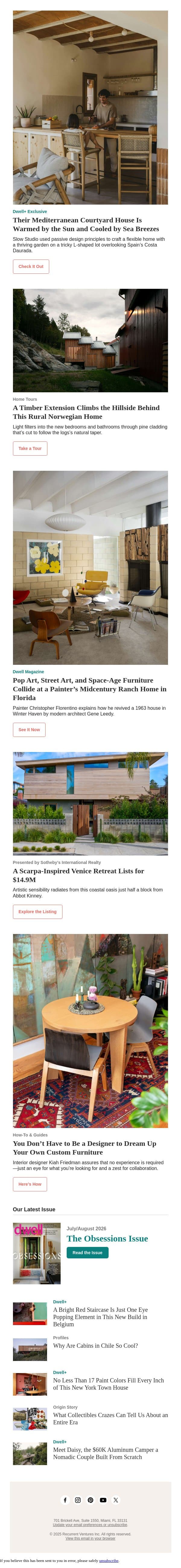 Here’s What Happens When Pop Art, Street Art, and Space-Age Furniture Collide email from Dwell screenshot