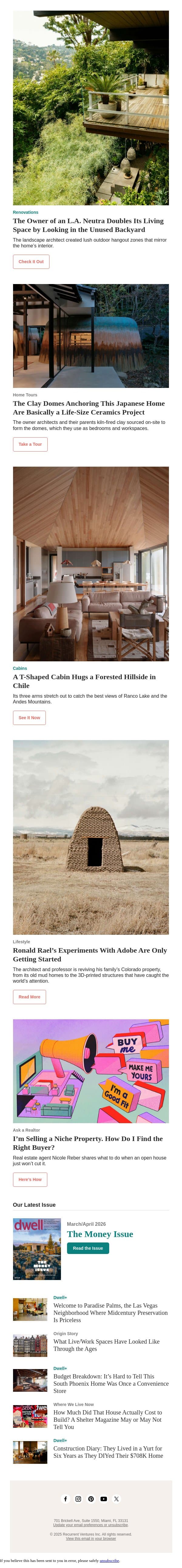 A Family in Japan Is Basically Living in a Life-Size Ceramics Project email from Dwell screenshot