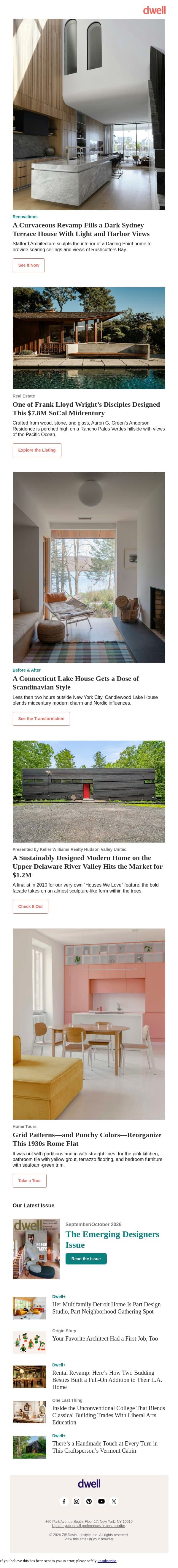 A Frank Lloyd Wright Disciple Designed This $7.8M Midcentury email from Dwell screenshot