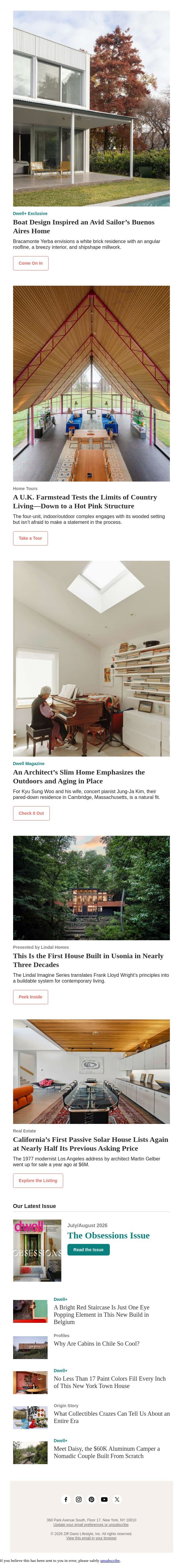 This Sailor’s Home Is Inspired by Boat Design email from Dwell screenshot