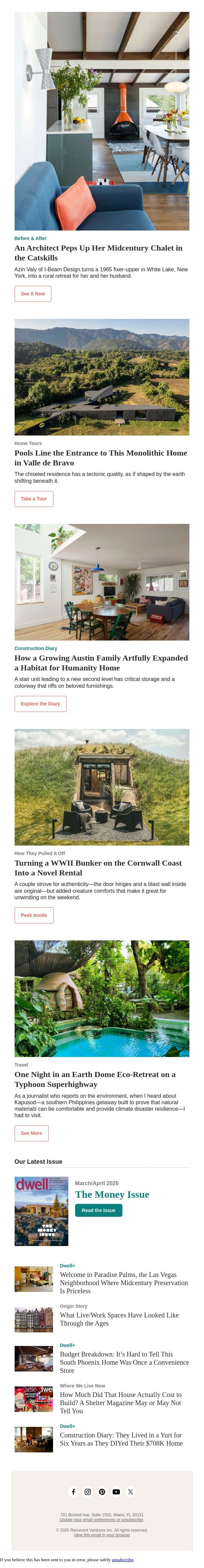 Here’s How They Turned A WWII Bunker Into a Rental Home email from Dwell screenshot