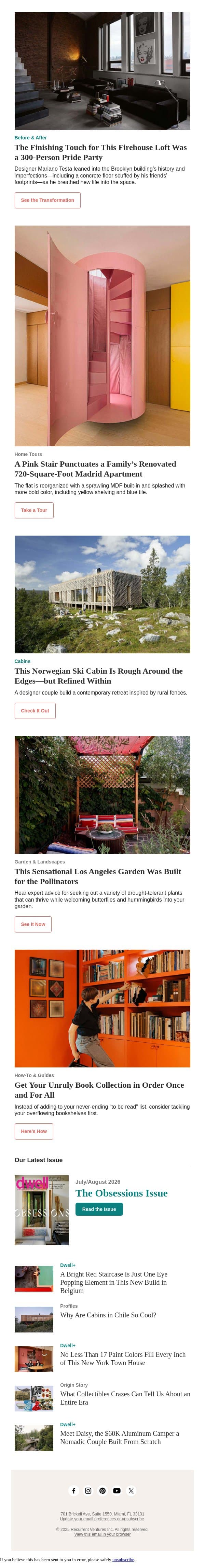 This Creative Director Revamped His Firehouse-Turned-Home in a Big Way email from Dwell screenshot
