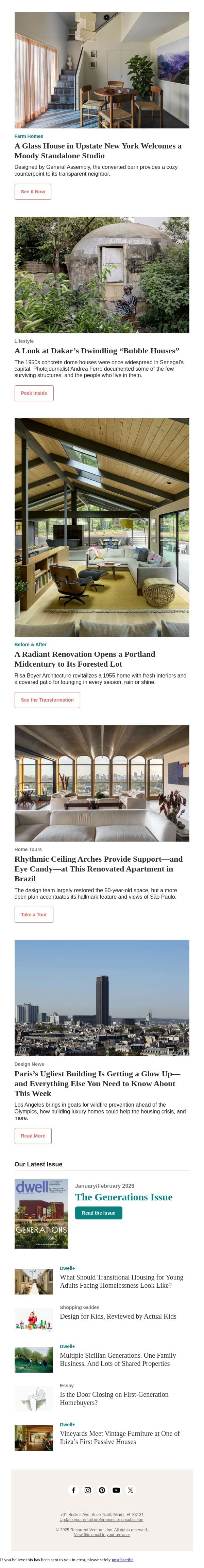 What Ever Happened to Dakar’s “Bubble Houses”? email from Dwell screenshot