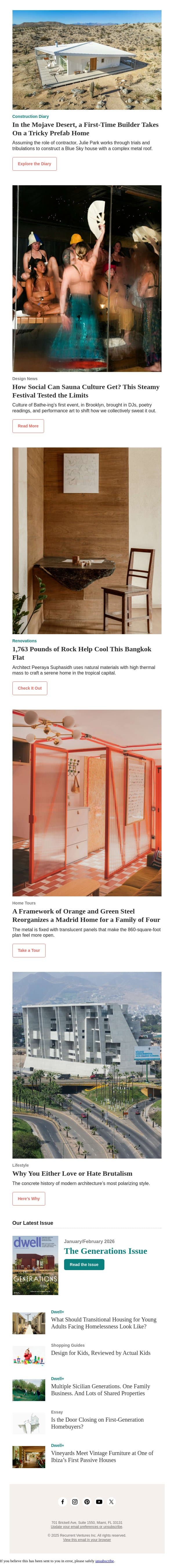 1,763 Pounds of Rock Help Cool This Bangkok Flat email from Dwell screenshot