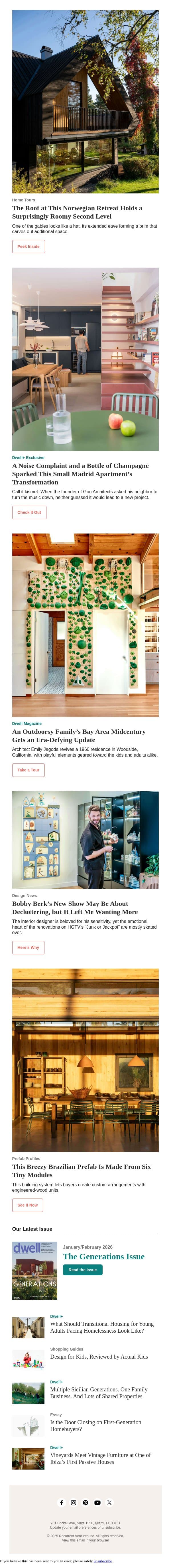 This Midcentury Family Home Has a Climbing Wall email from Dwell screenshot
