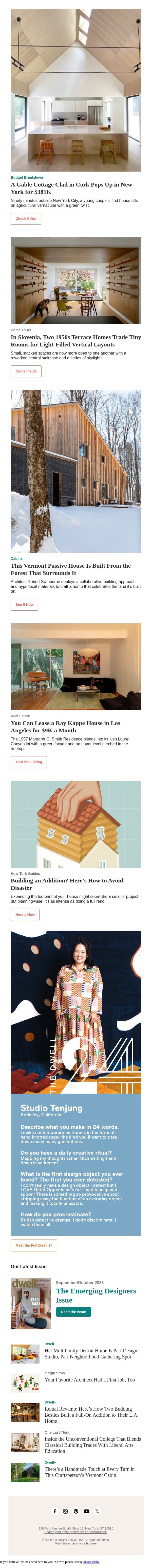 You Can Lease a Ray Kappe House in Los Angeles for $9K a Month email from Dwell screenshot