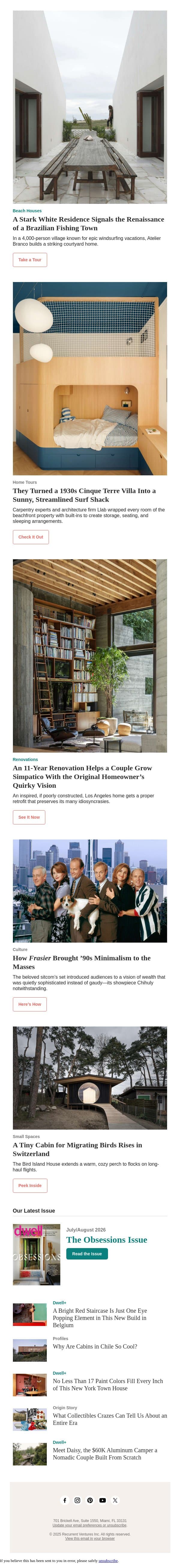 Did “Frasier” Invent Quiet Luxury Back in the ’90s? email from Dwell screenshot