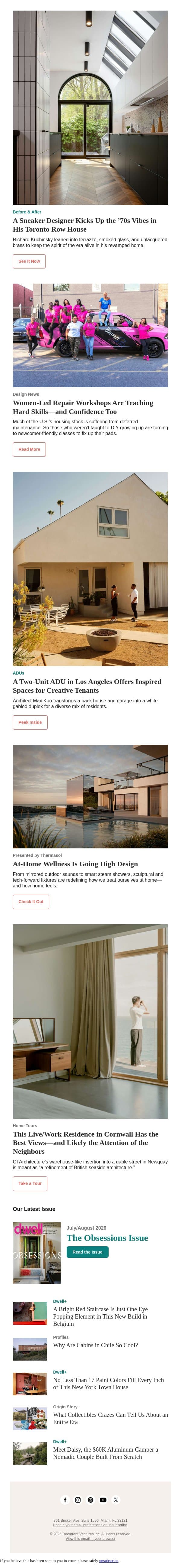 An Architect Transforms a Back House and Garage Into a Duplex for Creative Tenants email from Dwell screenshot