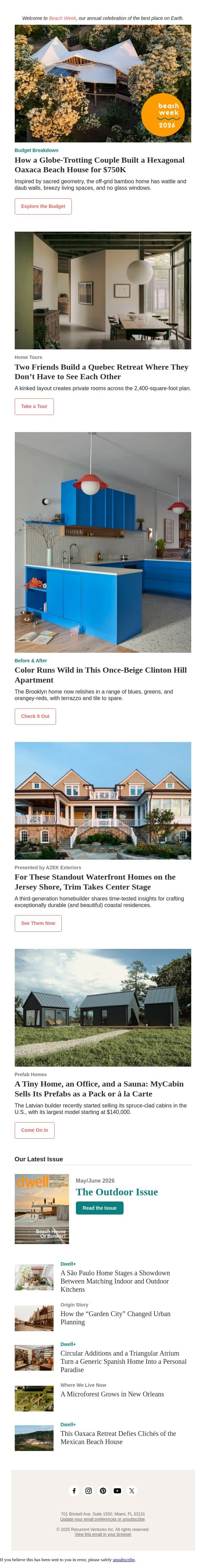 This Home Takes Its Cues From Sacred Geometry email from Dwell screenshot