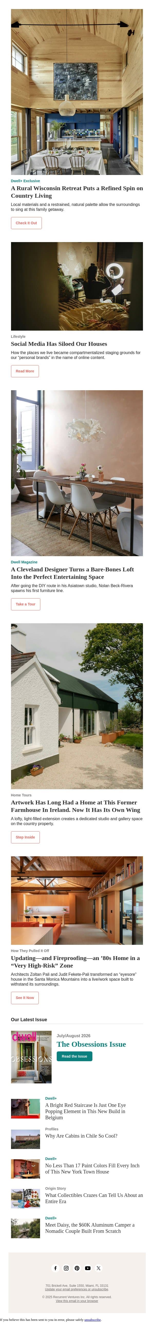 Social Media Has Siloed Our Houses email from Dwell screenshot