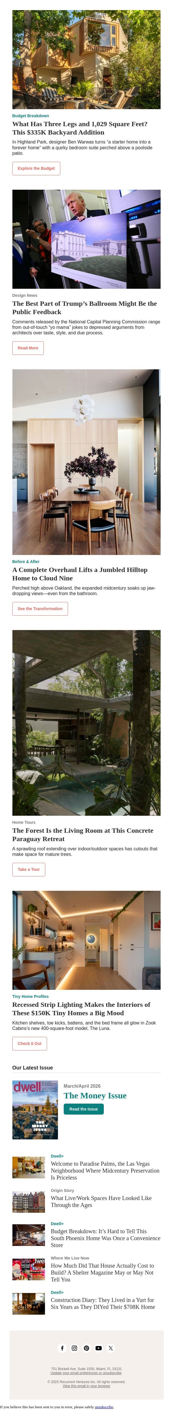 The Forest Is the Living Room at This Concrete Retreat email from Dwell screenshot