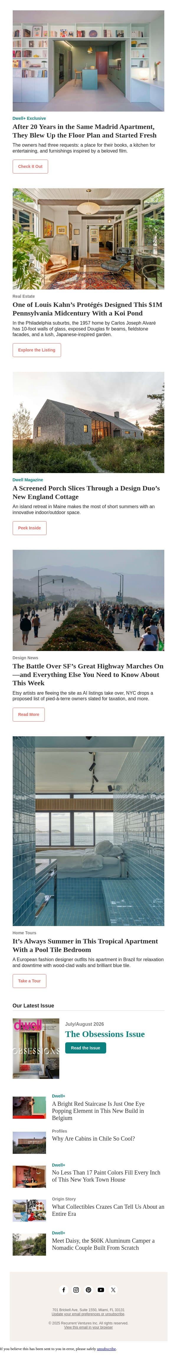 Pedro Almodóvar Inspired Part of This Tiny Apartment’s Renovation email from Dwell screenshot