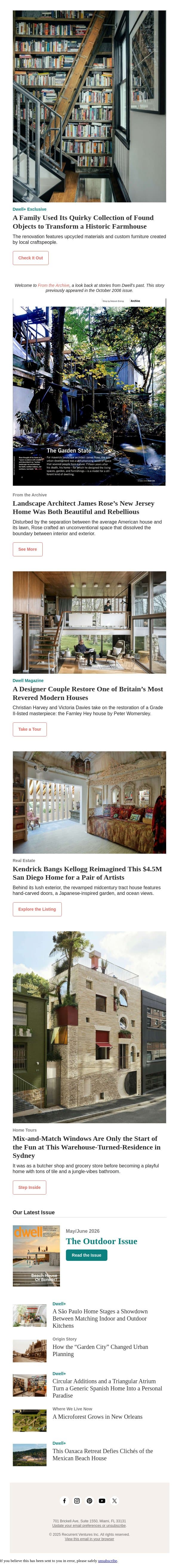 Every Corner of This Kendrick Bangs Kellogg House Is Decked Out email from Dwell screenshot