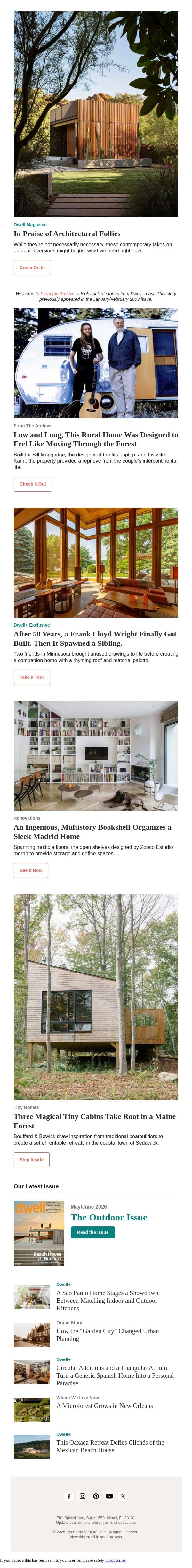 In Praise of Architectural Follies: A Welcome Distraction That’s Easy on The Eyes email from Dwell screenshot