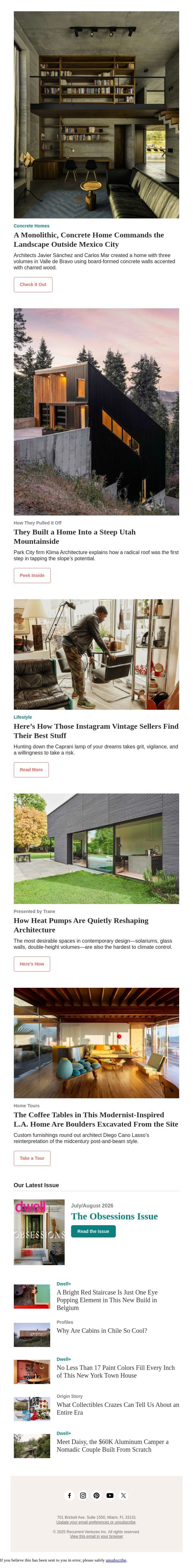 They Had To Remove 50 Truckloads of Dirt To Build This Hillside Home email from Dwell screenshot