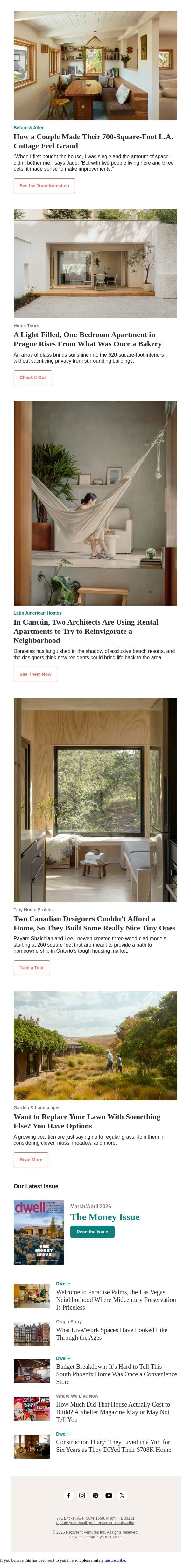 This One-Bedroom Apartment in Prague Used to Be a Bakery email from Dwell screenshot