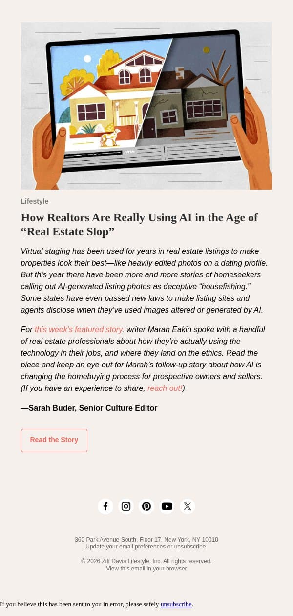 How Realtors Are Really Using AI in the Age of “Real Estate Slop” email from Dwell screenshot
