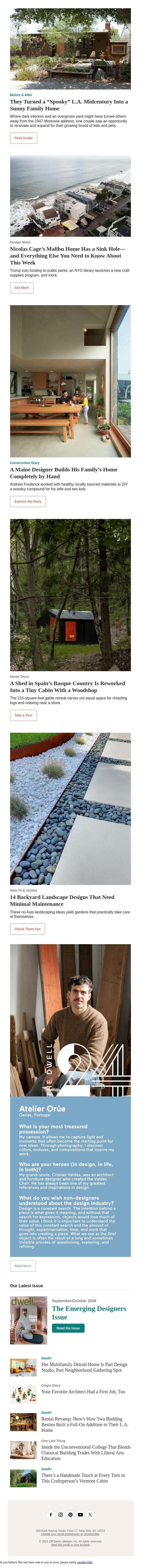 This L.A. Midcentury Went From Spooky to Sunny email from Dwell screenshot