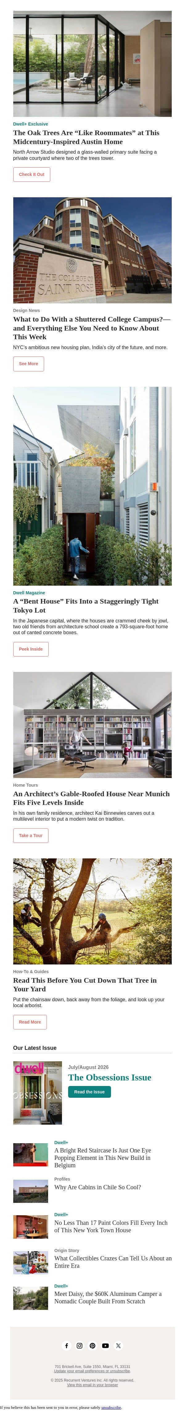 The Oak Trees Are “Like Roommates” at This Midcentury-Inspired Home email from Dwell screenshot