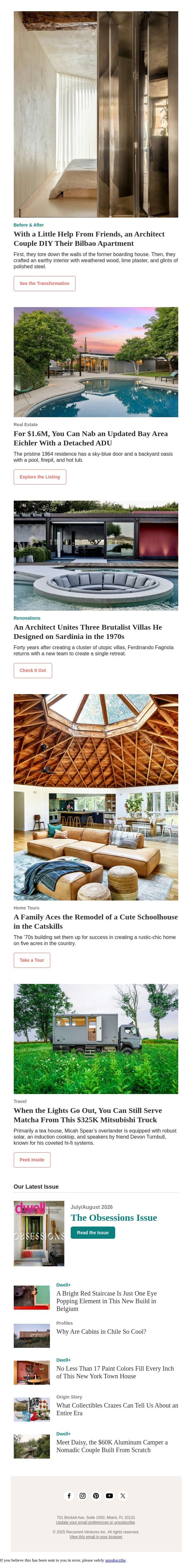 For $1.6M, You Can Nab an Updated Bay Area Eichler With a Detached ADU email from Dwell screenshot