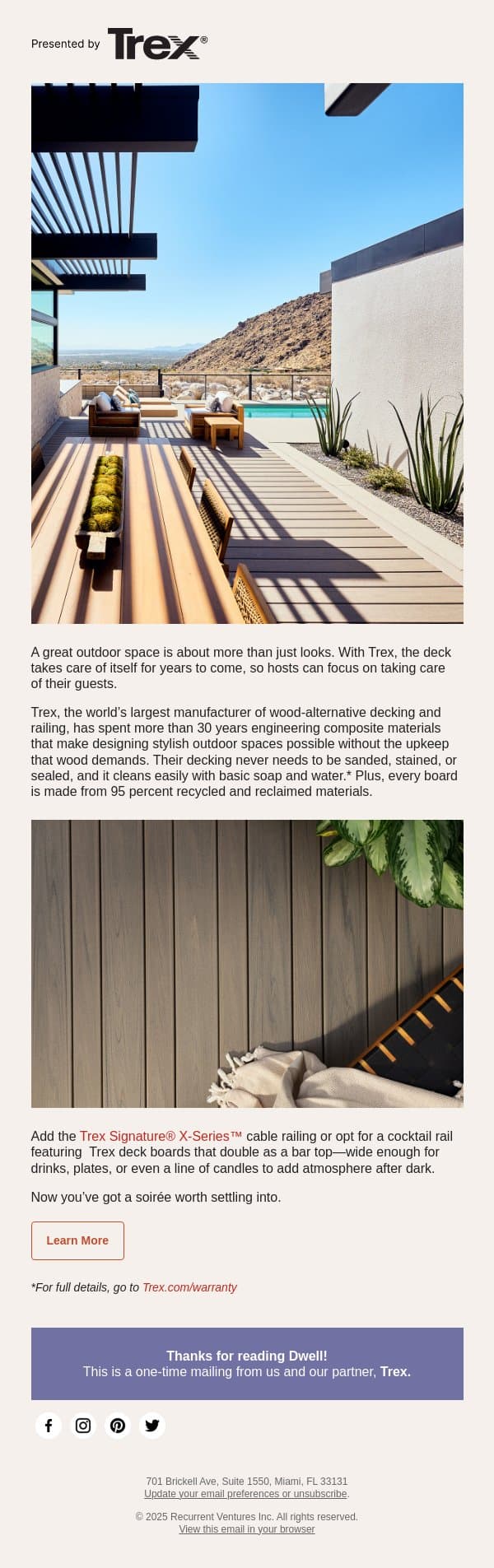 Designing a Deck Guests Won’t Want to Leave email from Dwell screenshot
