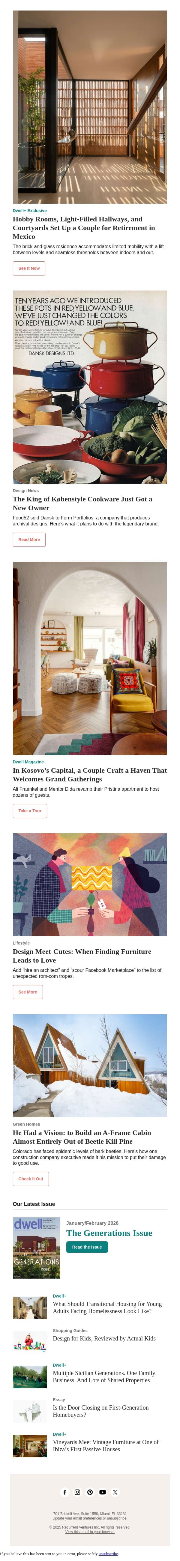 Design Meet-Cutes: From Finding Furniture to Finding Love email from Dwell screenshot