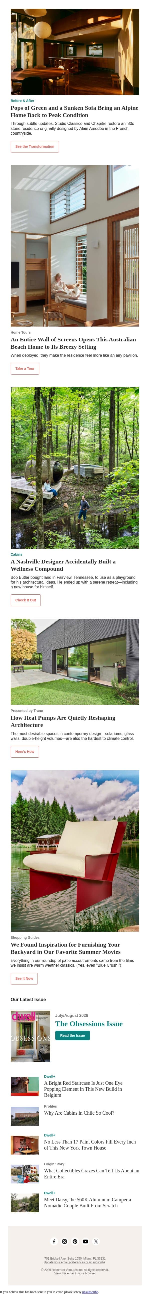 This Nashville Designer Accidentally Built a Wellness Compound email from Dwell screenshot