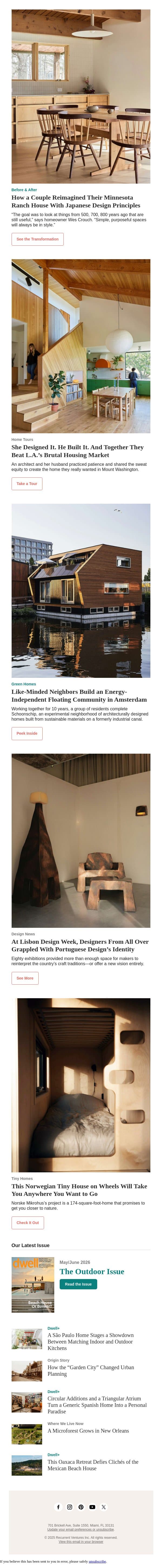 She Designed It. He Built It. And Together They Beat LA's Brutal Housing Market. email from Dwell screenshot