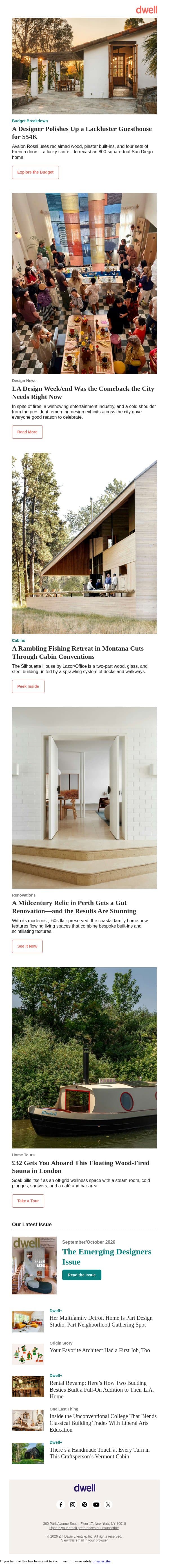 Dwell’s Market Editor’s Favorite Things From LA Design Week email from Dwell screenshot