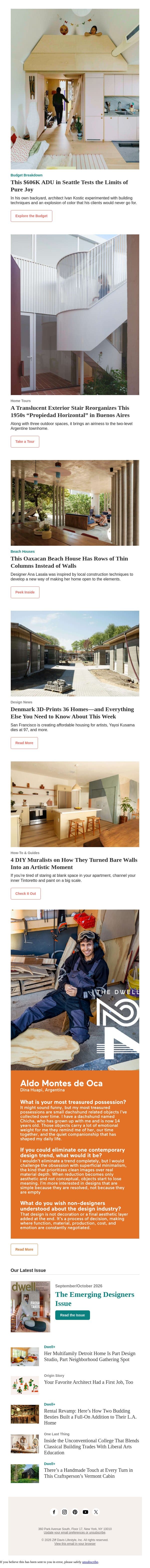 This $606K ADU in Seattle Tests the Limits of Pure Joy email from Dwell screenshot
