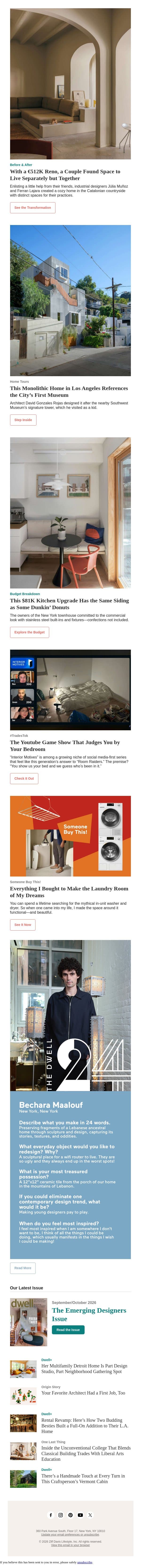 The Premise of This Game Show Is To Judge You by Your… Bedroom? email from Dwell screenshot