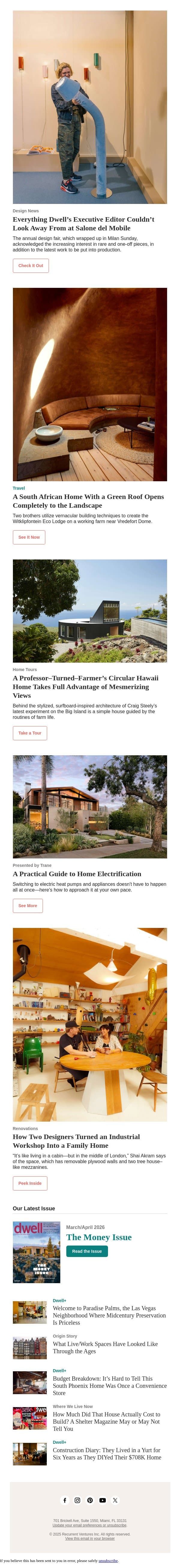 Everything Dwell’s Executive Editor Couldn’t Look Away From at Salone del Mobile email from Dwell screenshot