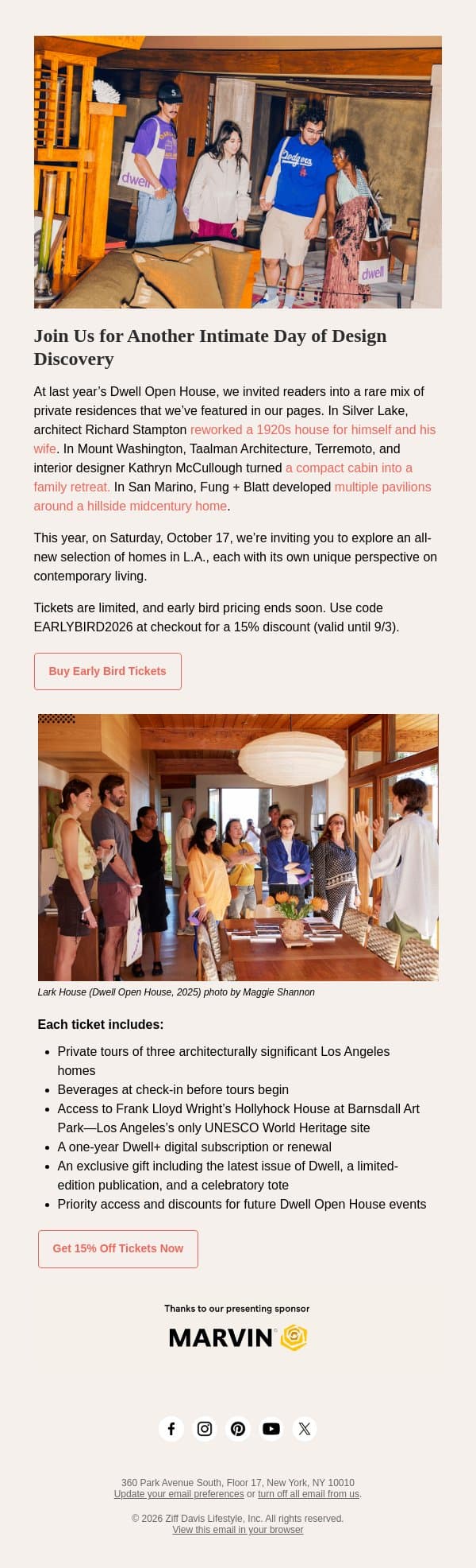 Your Best Fall Weekend Plans Are Here email from Dwell screenshot