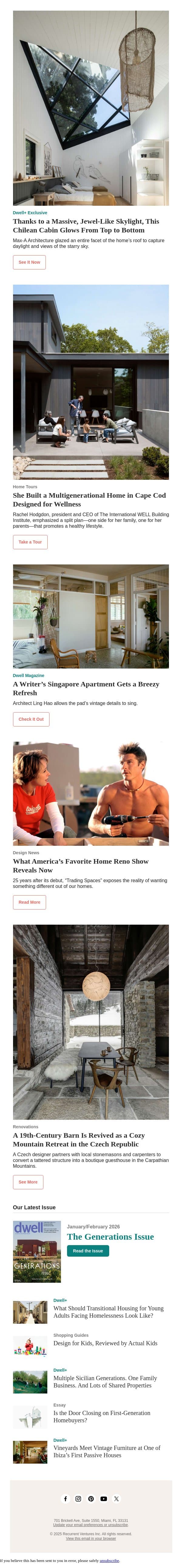 What America’s Favorite Home Reno Show Reveals Now email from Dwell screenshot