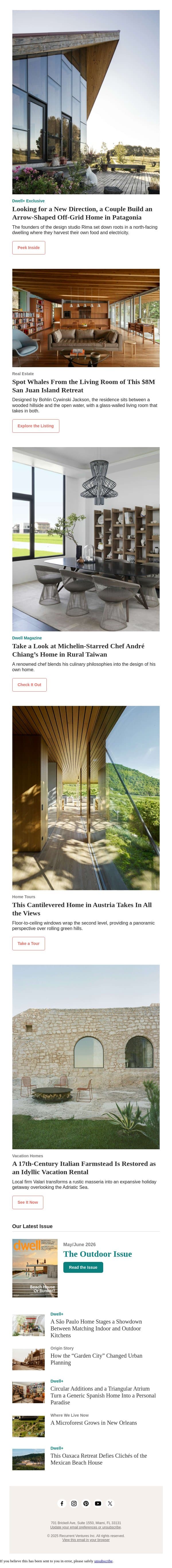Whale Watch Directly From the Living Room of This $8M Island Retreat email from Dwell screenshot