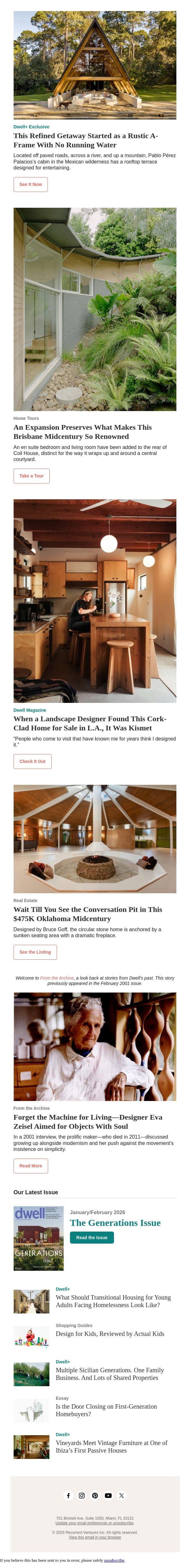 Wait Till You See the Conversation Pit in This $475K Midcentury email from Dwell screenshot