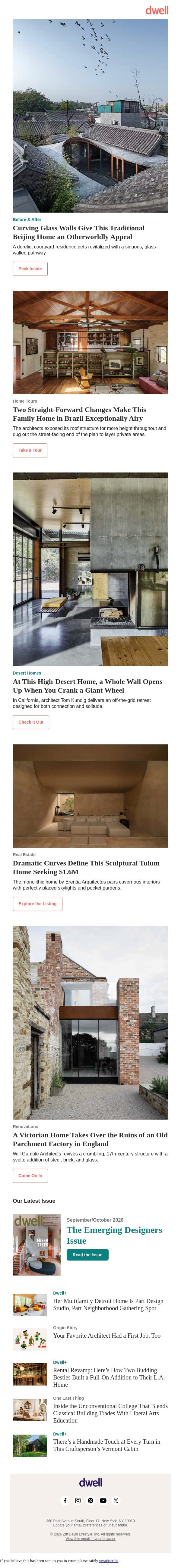 This $1.6M Tulum Home Has Us Pumping the Brakes on Autumn email from Dwell screenshot