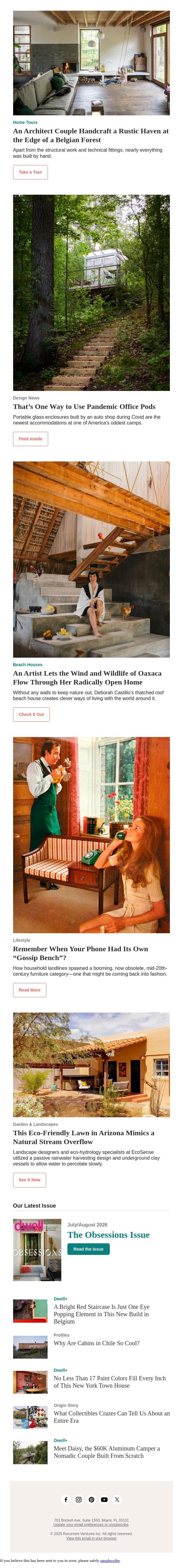 A Really Weird Way To Use Pandemic Office Pods…That We’re Kinda Here For email from Dwell screenshot